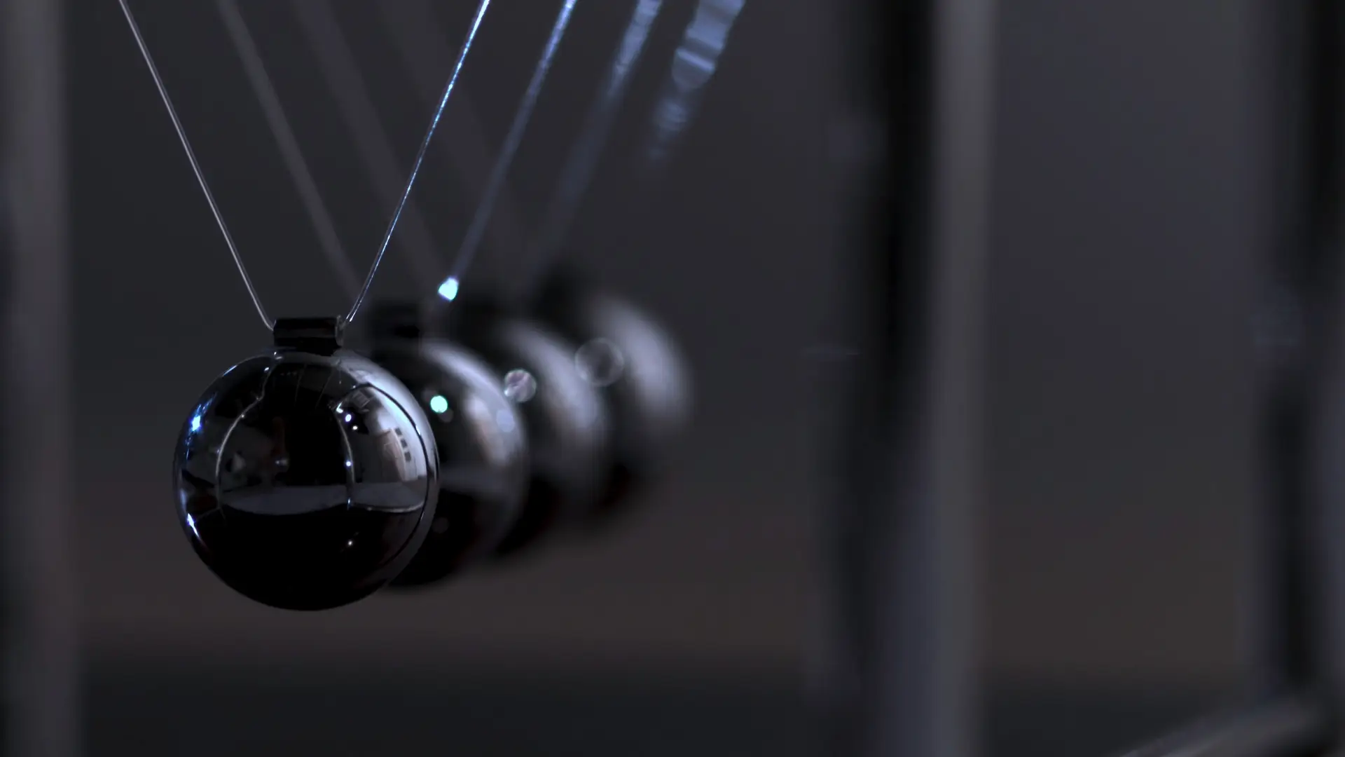 Newton's cradle physics concept for action and reaction or cause and effect. Balls Newton